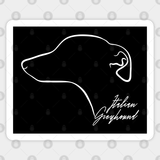 Proud Italian Greyhound profile dog lover Sticker by wilsigns